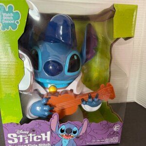 NIB Disney Stitch Dancing Elvis Figure With Iconic Outfit and Guitar